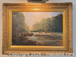 MaxSold Auction: Pair of Landscape Paintings in Gilt Ornate Frames - Surrey (British Columbia, Canada) SELLER MANAGED Estate Sale Online Auction -  16 Avenue
