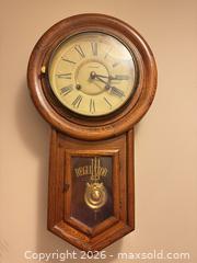 MaxSold Auction: Spirit Wall Regulator Clock, Key-Wind Pendulum, Oak Finish - Surrey (British Columbia, Canada) SELLER MANAGED Estate Sale Online Auction -  16 Avenue