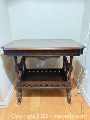 MaxSold Auction: Victorian-Style Solid Wood Side Table with Carved Details - Surrey (British Columbia, Canada) SELLER MANAGED Estate Sale Online Auction -  16 Avenue