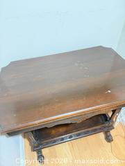 MaxSold Auction: Victorian-Style Solid Wood Side Table with Carved Details - Surrey (British Columbia, Canada) SELLER MANAGED Estate Sale Online Auction -  16 Avenue