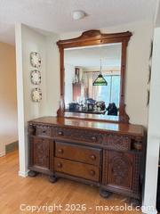 MaxSold Auction: Victorian Solid Wood Sideboard with Removable Mirror - Surrey (British Columbia, Canada) SELLER MANAGED Estate Sale Online Auction -  16 Avenue