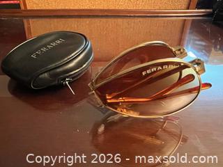 MaxSold Auction: Ferrari Folding Aviator Sunglasses with Case – Gold Tone, Brown Gradient - Toronto (Ontario, Canada) SUPER SHORT NOTICE PARTNER MANAGED Estate Sale Online Auction -  Wellington Street East (CONDO)