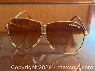 MaxSold Auction: Ferrari Folding Aviator Sunglasses with Case – Gold Tone, Brown Gradient - Toronto (Ontario, Canada) SUPER SHORT NOTICE PARTNER MANAGED Estate Sale Online Auction -  Wellington Street East (CONDO)