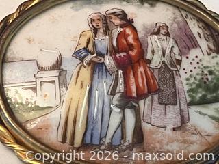 MaxSold Auction: Limoges France Hand-Painted Porcelain Brooch – Romantic Scene - Toronto (Ontario, Canada) SUPER SHORT NOTICE PARTNER MANAGED Estate Sale Online Auction -  Wellington Street East (CONDO)