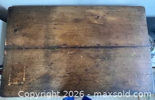 MaxSold Auction: Primitive Pine Farmhouse Writing Table w/ Drawer - Toronto (Ontario, Canada) SUPER SHORT NOTICE PARTNER MANAGED Estate Sale Online Auction -  Wellington Street East (CONDO)