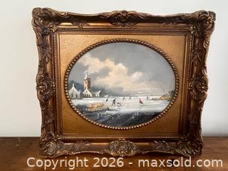 MaxSold Auction: Signed D. van der Velden – Dutch Skating Scene with Church - Toronto (Ontario, Canada) SUPER SHORT NOTICE PARTNER MANAGED Estate Sale Online Auction -  Wellington Street East (CONDO)