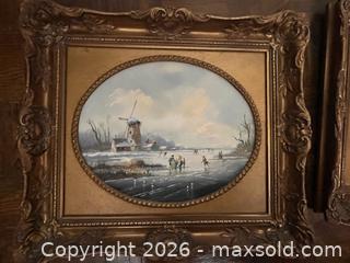 MaxSold Auction: Signed D. van der Velden – Dutch Winter Scene with Windmill - Toronto (Ontario, Canada) SUPER SHORT NOTICE PARTNER MANAGED Estate Sale Online Auction -  Wellington Street East (CONDO)