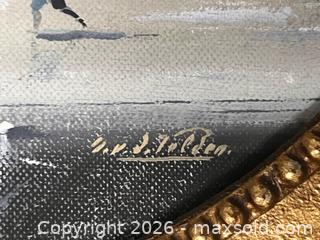 MaxSold Auction: Signed D. van der Velden – Dutch Winter Scene with Windmill - Toronto (Ontario, Canada) SUPER SHORT NOTICE PARTNER MANAGED Estate Sale Online Auction -  Wellington Street East (CONDO)