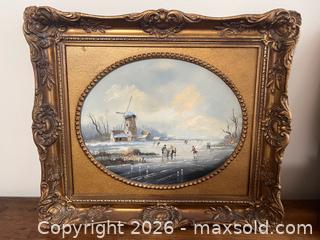 MaxSold Auction: Signed D. van der Velden – Dutch Winter Scene with Windmill - Toronto (Ontario, Canada) SUPER SHORT NOTICE PARTNER MANAGED Estate Sale Online Auction -  Wellington Street East (CONDO)