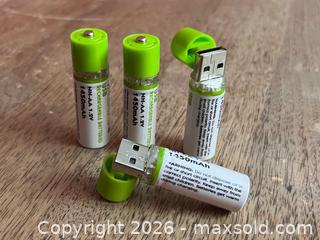 MaxSold Auction: USB Rechargeable AA Batteries (4) – 1450mAh Ni-MH - Toronto (Ontario, Canada) SUPER SHORT NOTICE PARTNER MANAGED Estate Sale Online Auction -  Wellington Street East (CONDO)