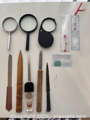 MaxSold Auction: Vintage Desk Accessories – Magnifiers, Saxon Italy Letter Opener & Coin Opener - Toronto (Ontario, Canada) SUPER SHORT NOTICE PARTNER MANAGED Estate Sale Online Auction -  Wellington Street East (CONDO)