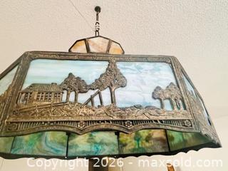 MaxSold Auction: Vintage Slag Glass Hanging Lamp – Cottage Woodland Scene - Toronto (Ontario, Canada) SUPER SHORT NOTICE PARTNER MANAGED Estate Sale Online Auction -  Wellington Street East (CONDO)