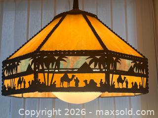 MaxSold Auction: Vintage Slag Glass Hanging Lamp – Desert Camel Scene - Toronto (Ontario, Canada) SUPER SHORT NOTICE PARTNER MANAGED Estate Sale Online Auction -  Wellington Street East (CONDO)