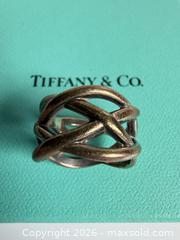 MaxSold Auction: Tiffany Sterling Silver Braided Celtic Love Knot Eternity Band Ring  - Toronto (Ontario, Canada) PARTNER MANAGED Estate Sale Online Auction - Esander Drive (STORAGE)