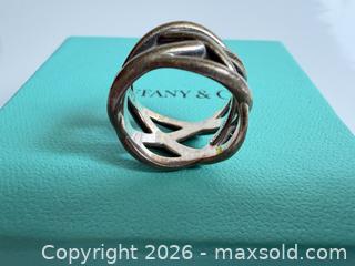 MaxSold Auction: Tiffany Sterling Silver Braided Celtic Love Knot Eternity Band Ring  - Toronto (Ontario, Canada) PARTNER MANAGED Estate Sale Online Auction - Esander Drive (STORAGE)