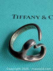 MaxSold Auction: Vintage Tiffany & Co Elsa Peretti Sterling Silver Open Heart Ring  - Toronto (Ontario, Canada) PARTNER MANAGED Estate Sale Online Auction - Esander Drive (STORAGE)