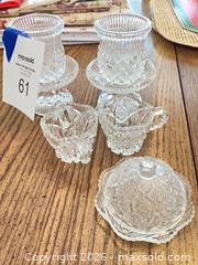 MaxSold Auction: Assorted Clear Etched Cut Glassware Lot (5–9 pcs) - Vienna (Virginia, USA) PARTNER MANAGED Estate Sale Online Auction - Mill Wheel Lane