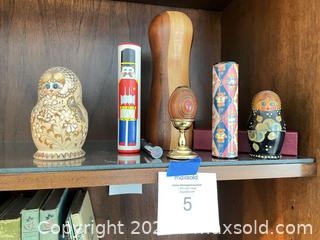 MaxSold Auction: Assorted Decorative Wooden Nesting Doll, Kaleidoscope & Egg - Vienna (Virginia, USA) PARTNER MANAGED Estate Sale Online Auction - Mill Wheel Lane