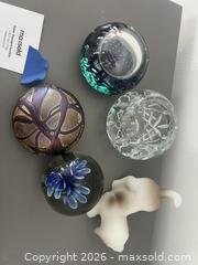 MaxSold Auction: Lot of 11 Painted Decorative Eggs and Glass Paperweights - Vienna (Virginia, USA) PARTNER MANAGED Estate Sale Online Auction - Mill Wheel Lane