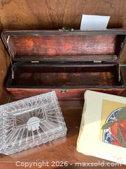MaxSold Auction: Lot of 4 Decorative Trinket Boxes — Wood, Glass/Crystal, Ceramic - Vienna (Virginia, USA) PARTNER MANAGED Estate Sale Online Auction - Mill Wheel Lane
