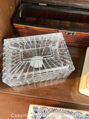 MaxSold Auction: Lot of 4 Decorative Trinket Boxes — Wood, Glass/Crystal, Ceramic - Vienna (Virginia, USA) PARTNER MANAGED Estate Sale Online Auction - Mill Wheel Lane