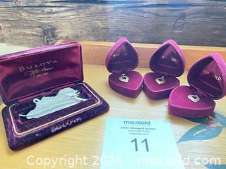 MaxSold Auction: Lot of 4 Pendants/Charms – 14K Gold & Silver-Tone, Velvet Box - Vienna (Virginia, USA) PARTNER MANAGED Estate Sale Online Auction - Mill Wheel Lane