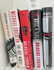 MaxSold Auction: Lot of 5 Michael Crichton Hardcover Books - Vienna (Virginia, USA) PARTNER MANAGED Estate Sale Online Auction - Mill Wheel Lane