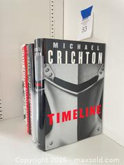 MaxSold Auction: Lot of 5 Michael Crichton Hardcover Books - Vienna (Virginia, USA) PARTNER MANAGED Estate Sale Online Auction - Mill Wheel Lane