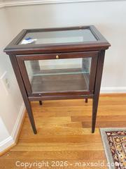 MaxSold Auction: Traditional Dark Brown Wood and Glass Curio Cabinet - Vienna (Virginia, USA) PARTNER MANAGED Estate Sale Online Auction - Mill Wheel Lane