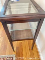 MaxSold Auction: Traditional Dark Brown Wood and Glass Curio Cabinet - Vienna (Virginia, USA) PARTNER MANAGED Estate Sale Online Auction - Mill Wheel Lane