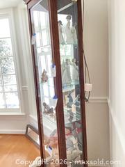 MaxSold Auction: Traditional Dark Mahogany Curio Cabinet with Mirrored Back - Vienna (Virginia, USA) PARTNER MANAGED Estate Sale Online Auction - Mill Wheel Lane