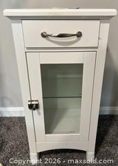 MaxSold Auction: White Modern Bathroom Cabinet with Glass Door and Drawer - Vienna (Virginia, USA) PARTNER MANAGED Estate Sale Online Auction - Mill Wheel Lane