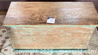 MaxSold Auction: Wood Storage Trunk with Hinged Lid - Vienna (Virginia, USA) PARTNER MANAGED Estate Sale Online Auction - Mill Wheel Lane