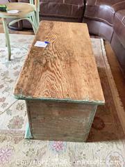 MaxSold Auction: Wood Storage Trunk with Hinged Lid - Vienna (Virginia, USA) PARTNER MANAGED Estate Sale Online Auction - Mill Wheel Lane