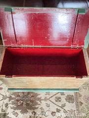 MaxSold Auction: Wood Storage Trunk with Hinged Lid - Vienna (Virginia, USA) PARTNER MANAGED Estate Sale Online Auction - Mill Wheel Lane