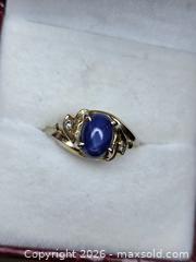 MaxSold Auction: 10k Gold, Diamond, Star Sapphire Cabochon Vintage Ring - Hamilton (Ontario, Canada) SELLER MANAGED Estate Sale Online Auction - Bishopsgate Ave.