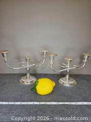 MaxSold Auction: 2 Silver Plated Candelabras Made in England - Hamilton (Ontario, Canada) SELLER MANAGED Estate Sale Online Auction - Bishopsgate Ave.