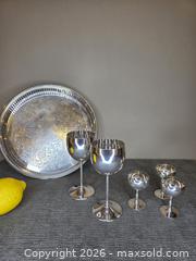 MaxSold Auction: Antique Silver Plated Wine and Liqueur Cups and Copper Tray - Hamilton (Ontario, Canada) SELLER MANAGED Estate Sale Online Auction - Bishopsgate Ave.