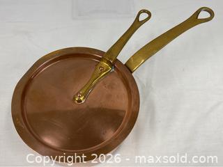 MaxSold Auction: Cousances Copper Sauce Pan with Brass Handles from France - Campbell (California, USA) PARTNER MANAGED Estate Sale Online Auction - Dell Avenue