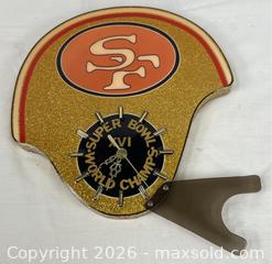 MaxSold Auction: Vintage SF 49ers Super Bowl 16 Wall Clock - Campbell (California, USA) PARTNER MANAGED Estate Sale Online Auction - Dell Avenue