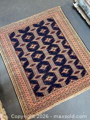 MaxSold Auction: Blue Persian rug handmade  - Toronto (Ontario, Canada) SUPER SHORT NOTICE SELLER MANAGED Downsizing Online Auction - Eglinton Avenue East