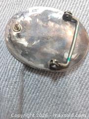 MaxSold Auction: Navajo W. Denetdale Sterling Silver & Spiderweb Turquoise Belt Buckle - San Jose (California, USA) SELLER MANAGED Downsizing Online Auction - North 24th Street