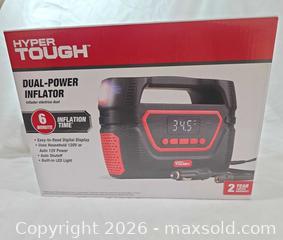 MaxSold Auction: ?NEW IN BOX: Hyper Tough Dual-Power Digital Air Inflator (120V/12V) - San Jose (California, USA) SELLER MANAGED Downsizing Online Auction - North 24th Street