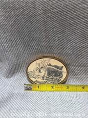 MaxSold Auction: Vintage Barlow Solid Brass Scrimshaw-Style Wolf Belt Buckle - San Jose (California, USA) SELLER MANAGED Downsizing Online Auction - North 24th Street