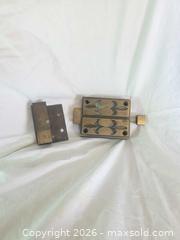 MaxSold Auction: ?Vintage National Lock Co. Brass Fleur-de-lis Rim Lock & Keeper (1970) - San Jose (California, USA) SELLER MANAGED Downsizing Online Auction - North 24th Street