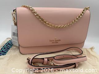 MaxSold Auction: Kate Spade New York Madison Flap Convertible Crossbody bag in the color Conch Pink- New  - Menlo Park (California, USA) SELLER MANAGED Downsizing Online Auction - Henderson Place