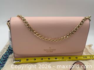 MaxSold Auction: Kate Spade New York Madison Flap Convertible Crossbody bag in the color Conch Pink- New  - Menlo Park (California, USA) SELLER MANAGED Downsizing Online Auction - Henderson Place