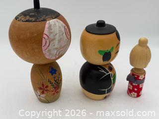 MaxSold Auction: Vintage Japanese Kokeshi Dolls, Wooden Hand-Carved and Hand-Painted  - Menlo Park (California, USA) SELLER MANAGED Downsizing Online Auction - Henderson Place