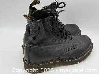MaxSold Auction: Women’s Dr. Martens Pascal Virginia Leather Boots in Black Size 8  - Menlo Park (California, USA) SELLER MANAGED Downsizing Online Auction - Henderson Place