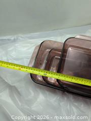 MaxSold Auction: 3 purple or cranberry pyrex dishes vintage - Victoria (British Columbia, Canada) SELLER MANAGED Reseller Online Auction - Island Highway